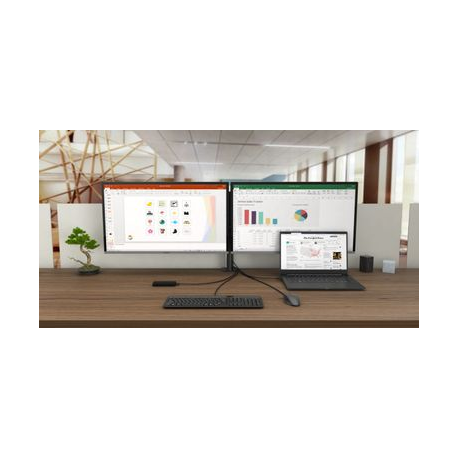 i-Tec USB-C Dual Display Docking Station with Power Delivery - Docking station - USB-C / Thunderbolt 3 - 2 x DP - GigE - 11