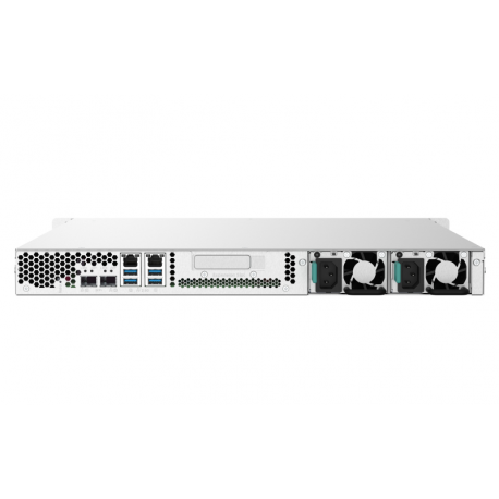 QNAP TS-432PXU-RP - NAS server - 4 bays - rack-mountable - SATA 6Gb / s - RAID 0, 1, 5, 6, 10, JBOD - RAM 2 GB - Gigabit Ethernet / 2.5 Gigabit Ethernet / 10 Gigabit Ethernet - iSCSI support - 1U - 10