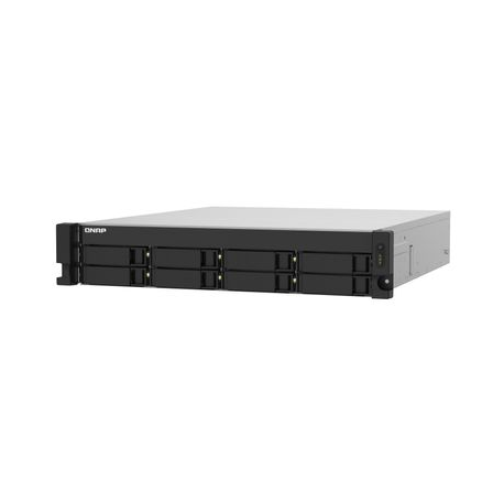 QNAP TS-832PXU - NAS server - 8 bays - rack-mountable - SATA 6Gb / s - RAID 0, 1, 5, 6, 10, 50, JBOD, 60 - RAM 4 GB - Gigabit Ethernet / 2.5 Gigabit Ethernet / 10 Gigabit Ethernet - iSCSI support - 2U - 4