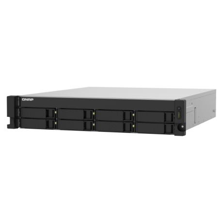 QNAP TS-832PXU - NAS server - 8 bays - rack-mountable - SATA 6Gb / s - RAID 0, 1, 5, 6, 10, 50, JBOD, 60 - RAM 4 GB - Gigabit Ethernet / 2.5 Gigabit Ethernet / 10 Gigabit Ethernet - iSCSI support - 2U - 7