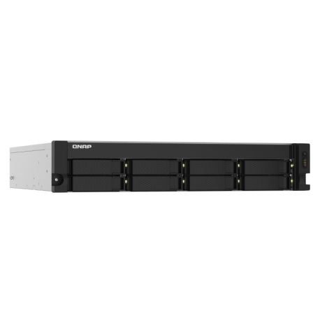 QNAP TS-832PXU - NAS server - 8 bays - rack-mountable - SATA 6Gb / s - RAID 0, 1, 5, 6, 10, 50, JBOD, 60 - RAM 4 GB - Gigabit Ethernet / 2.5 Gigabit Ethernet / 10 Gigabit Ethernet - iSCSI support - 2U - 11