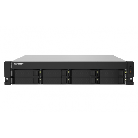 QNAP TS-832PXU - NAS server - 8 bays - rack-mountable - SATA 6Gb / s - RAID 0, 1, 5, 6, 10, 50, JBOD, 60 - RAM 4 GB - Gigabit Ethernet / 2.5 Gigabit Ethernet / 10 Gigabit Ethernet - iSCSI support - 2U - 12