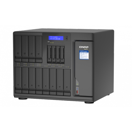 QNAP TVS-H1688X - NAS server - 16 bays - SATA 6Gb / s - RAID 0, 1, 5, 6, 10, 50, JBOD, 5 hot spare, 6 hot spare, 60, 10 hot spare, RAID TP - RAM 32 GB - Gigabit Ethernet  /  2.5 Gigabit Ethernet  /  10 Gigabit Ethernet - iSCSI support - 4