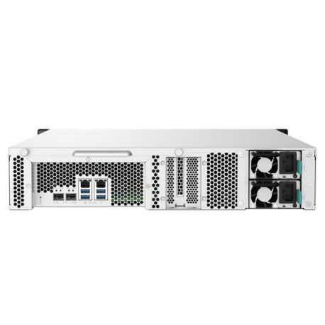 QNAP TS-1232PXU-RP - NAS server - 12 bays - rack-mountable - SATA 6Gb / s - RAID 0, 1, 5, 6, 10, 50, JBOD, 60 - RAM 4 GB - Gigabit Ethernet  /  2.5 Gigabit Ethernet  /  10 Gigabit Ethernet - iSCSI support - 2U - 9
