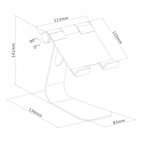Neomounts by Newstar DS15-050SL1 - Stand - for tablet - silver - screen size: up to 11" - desktop - 7