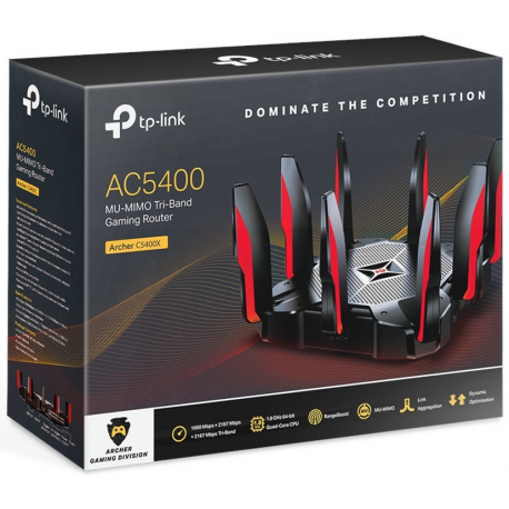 TP-Link Archer C54 - Wireless router - 4-port switch - 802.11a/b/g/n/ac - Dual Band - 3