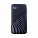 WD My Passport SSD WDBAGF0010BBL - SSD - encrypted - 1 TB - external (portable) - USB 3.2 Gen 2 (USB-C connector) - 256-bit AES - midnight blue