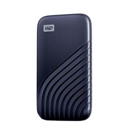 WD My Passport SSD WDBAGF0010BBL - SSD - encrypted - 1 TB - external (portable) - USB 3.2 Gen 2 (USB-C connector) - 256-bit AES - midnight blue - 2