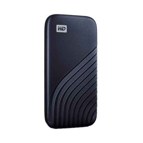 WD My Passport SSD WDBAGF0010BBL - SSD - encrypted - 1 TB - external (portable) - USB 3.2 Gen 2 (USB-C connector) - 256-bit AES - midnight blue - 6