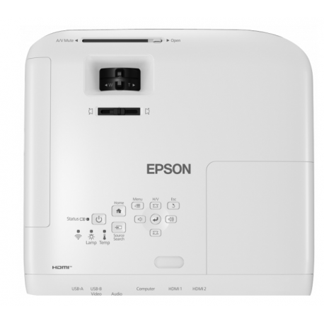 Epson EB-E20 - 3LCD projector - portable - 3400 lumens (white) - 3400 lumens (colour) - XGA (1024 x 768) - 4:3 - white - 9