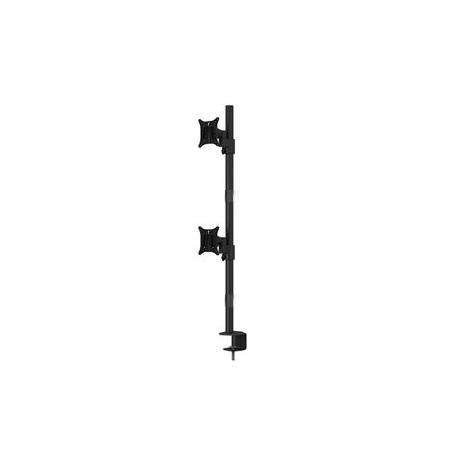 Multibrackets M VESA Deskmount Officeline Dual Vertical - Mounting kit - for 2 LCD displays - steel - black - screen size: 15"-30" - desk-mountable - 3
