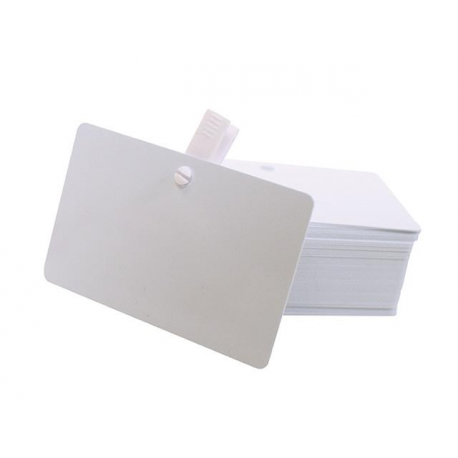 Evolis PVC Blank Pre-Punched Cards - Polyvinyl chloride (PVC) - 20 mil - 100 card(s) cards - 2