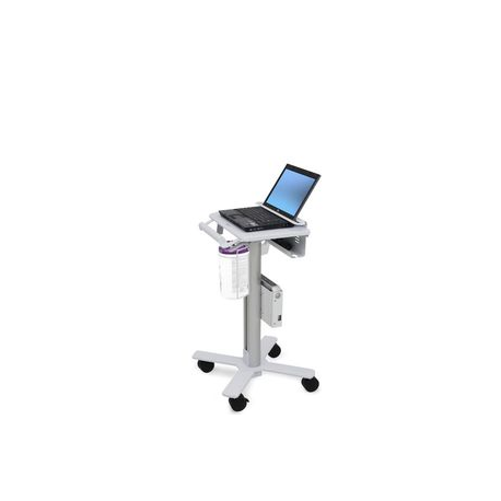 Ergotron StyleView - Cart - for notebook / barcode scanner (light-duty) - medical - steel - white, aluminium - screen size: up to 17" - 1