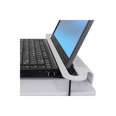 Ergotron StyleView - Cart - for notebook / barcode scanner (light-duty) - medical - steel - white, aluminium - screen size: up to 17" - 2