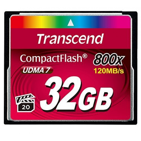 Transcend - Flash memory card - 32 GB - 800x - CompactFlash - 1