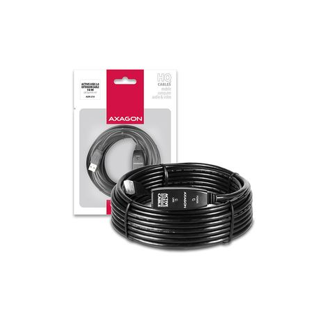 Axago - USB extension cable - USB (F) to USB (M) - USB 2.0 - 10 m - active - 5