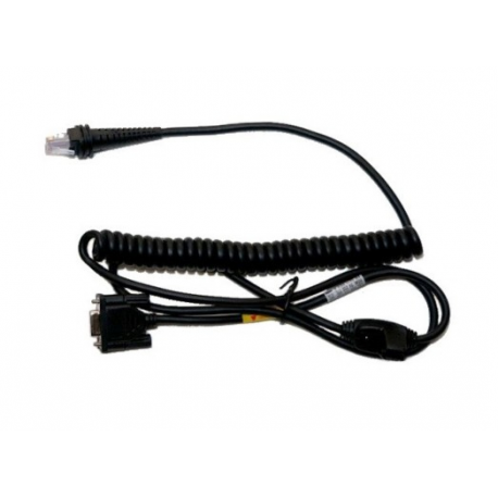 Honeywell - Serial cable - DB-9 (F) - 3 m - coiled - black - for Hyperion 1300g; Voyager 1200g, 1250g; Xenon 1902 - 2