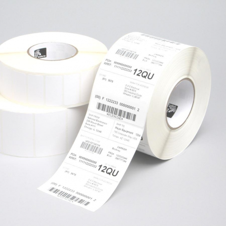 Zebra Z-Perform 1000T - Matte - permanent acrylic adhesive - white - 38.1 x 76.2 mm 21804 pcs. (6 roll(s) x 3634) paper - for PAX 110; TLP 2746; Xi Series 110, 140, 170, 90, 96; Z Series Z4Mplus, Z6Mplus - 2