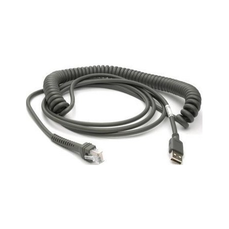 Datalogic CAB-467 - USB cable - USB - 3.6 m - coiled - for PowerScan PBT7100, PBT8300, PD7100, PD8300, PM8300, PM8500 - 2