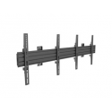 Multibrackets M Wallmount Pro MBW2U - Mounting kit (2 wall plates, wall rails, 4 x fixed arms) - for 2 LCD displays - aluminium, steel - black - screen size: 40"-65" - wall-mountable
