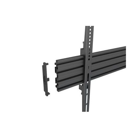 Multibrackets M Wallmount Pro MBW2U - Mounting kit (2 wall plates, wall rails, 4 x fixed arms) - for 2 LCD displays - aluminium, steel - black - screen size: 40"-65" - wall-mountable - 7