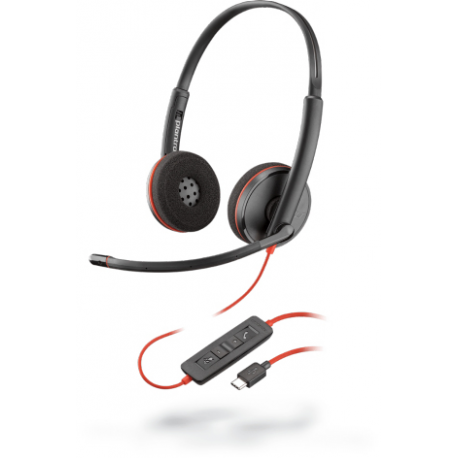 Poly Blackwire 3225 - 3200 Series - headset - on-ear - wired - USB, 3.5 mm jack - 0
