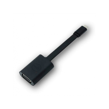 Dell - Adapter - USB-C (M) to HD-15 (VGA) (F) - black - for Alienware 17 R3; Latitude 5175 2-in-1, 7275, 7370; Venue 8; XPS 12 9250, 13 9350, 15 9550 - 1