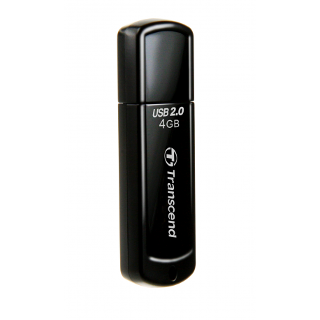 Transcend JetFlash 350 - USB flash drive - 4 GB - USB 2.0 - black - 3