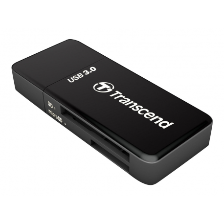 Transcend - Card reader (SD, microSD, SDHC, microSDHC, SDXC, microSDXC, SDHC UHS-I, SDXC UHS-I) - USB 3.0 - 5