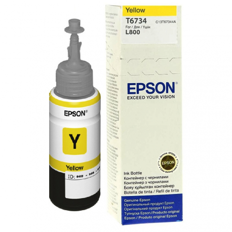 Epson T6734 - 70 ml - yellow - original - ink refill - for Epson L1800, L800, L805, L810, L850 - 1