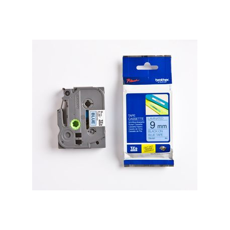 Brother TZe521 - Laminated tape - black on blue - Roll (0.9 cm x 8 m) 1 roll(s) - for P-Touch H200, PT-1010, 1080, 1280, 190, 2030, 2730, 3600, E300, H101, H105, H75, P750 for model: Brother BA9000, Brother P-Touch GL-H100, Brother P-Touch GL-H105, Brother P-Touch PT-1000, Brother P-Touch PT-1005FB, Brother P-Touch PT-1010, Brother P-Touch PT-1080, - 2