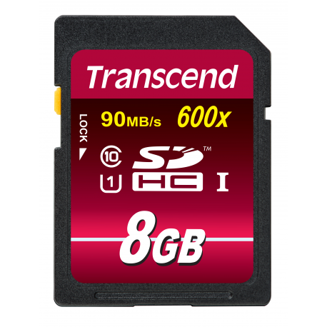 Transcend Ultimate - Flash memory card - 8 GB - UHS Class 1 / Class10 - 133x - SDHC UHS-I - 1