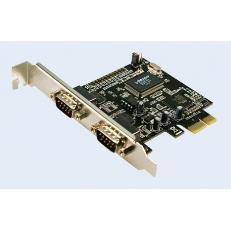 LogiLink PCI Express Interface Card Serial 2x - Serial adapter - PCIe - RS-232 x 2 - green - 1