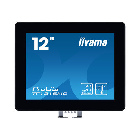 iiyama ProLite TF1215MC-B1 - LED monitor - 12.1" - open frame - touchscreen - 1024 x 768 - IPS - 540 cd / m² - 1000:1 - 25 ms - HDMI, VGA, DisplayPort - black - 0