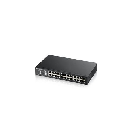 Zyxel GS-1100-24E - Switch - unmanaged - 24 x 10 / 100 / 1000 - rack-mountable, wall-mountable - 0