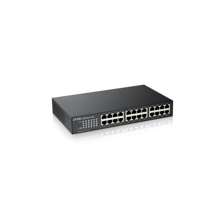 Zyxel GS-1100-24E - Switch - unmanaged - 24 x 10 / 100 / 1000 - rack-mountable, wall-mountable - 1