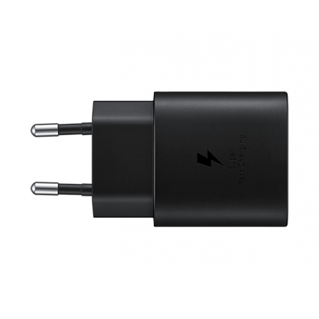 Samsung EP-TA800 - Power adapter - 25 Watt - 3 A - SFC (USB-C) - black - for Galaxy A20, A50, A70, A8s, M30, M40, Note10, S20, S20 5G, S20+ 5G, Z Flip, Z Flip 5G - 7