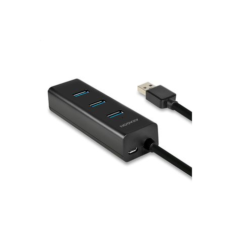 AXAGON HUE-S2BP - Hub - 4 x SuperSpeed USB 3.0 - desktop - 6