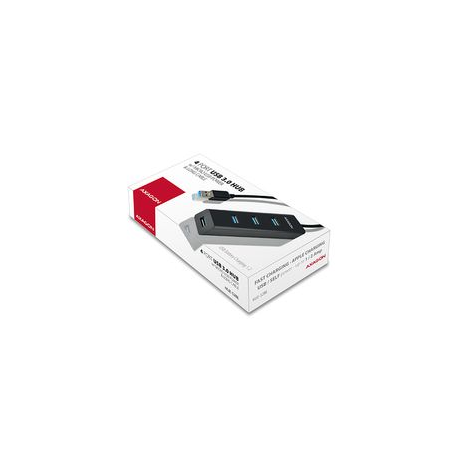 AXAGON HUE-S2BL - Hub - 4 x SuperSpeed USB 3.0 + 1 x micro-USB - desktop - 4