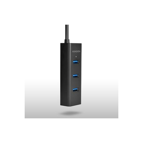 AXAGON HUE-S2BL - Hub - 4 x SuperSpeed USB 3.0 + 1 x micro-USB - desktop - 9