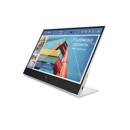 HP E14 G4 - LED monitor - 14" - portable - 1920 x 1080 Full HD (1080p) @ 60 Hz - IPS - 400 cd / m² - 800:1 - 5 ms - 2xUSB-C - sliver stand - 7