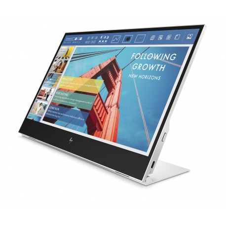HP E14 G4 - LED monitor - 14" - portable - 1920 x 1080 Full HD (1080p) @ 60 Hz - IPS - 400 cd / m² - 800:1 - 5 ms - 2xUSB-C - sliver stand - 15