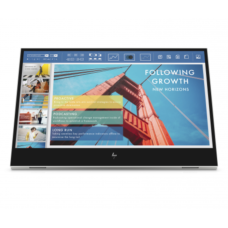 HP E14 G4 - LED monitor - 14" - portable - 1920 x 1080 Full HD (1080p) @ 60 Hz - IPS - 400 cd / m² - 800:1 - 5 ms - 2xUSB-C - sliver stand - 30