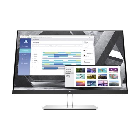 HP E27q G4 - LED monitor - 27" - 2560 x 1440 QHD @ 60 Hz - IPS - 250 cd / m² - 1000:1 - 5 ms - HDMI, VGA, DisplayPort - black - 0