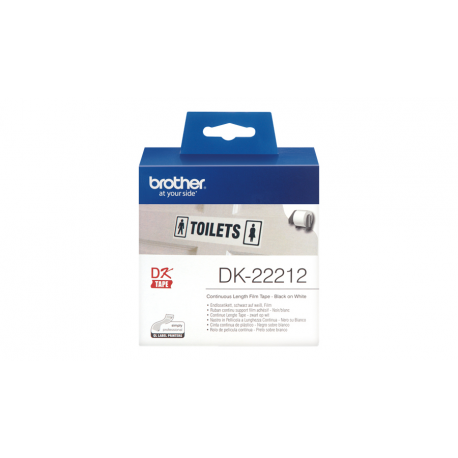 Brother DK-22212 - Permanent adhesive - white - Roll (6.2 cm x 15.2 m) tape - for Brother QL-1050, 1060, 500, 550, 560, 570, 580, 600, 650, 700, 710, 720, 820 - 3