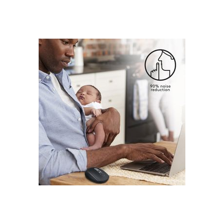 Logitech M590 Silent - Mouse - right-handed - optical - 7 buttons - wireless - Bluetooth, 2.4 GHz - USB wireless receiver - graphite tonal - 3