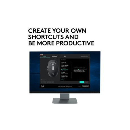 Logitech M590 Silent - Mouse - right-handed - optical - 7 buttons - wireless - Bluetooth, 2.4 GHz - USB wireless receiver - graphite tonal - 7