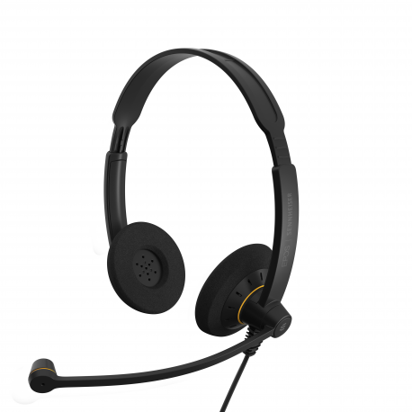 EPOS I SENNHEISER IMPACT SC 60 USB ML - Headset - on-ear - wired - USB - black with orange colour highlights - 7
