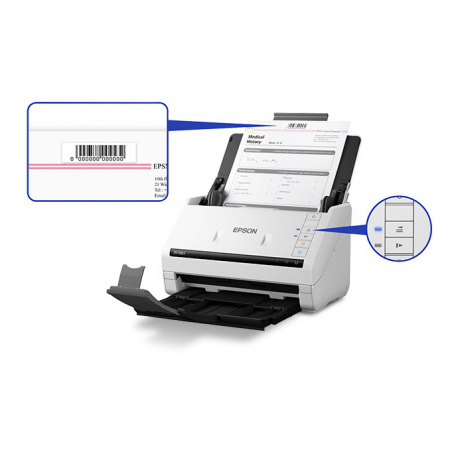 Epson WorkForce DS-530II - Document scanner - Duplex - 215.9 x 6096 mm - 600 dpi x 600 dpi - up to 35 ppm (mono) / up to 35 ppm (colour) - ADF (50 sheets) - up to 4000 scans per day - USB 3.0 - 4