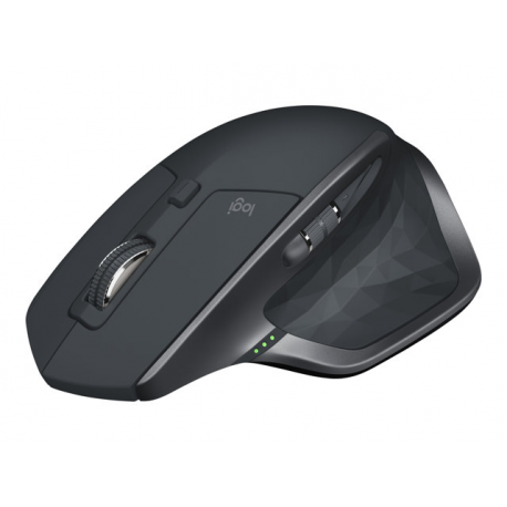 Logitech MX Master 2S - Mouse - laser - 7 buttons - wireless - Bluetooth, 2.4 GHz - Logitech Unifying receiver - graphite - 7